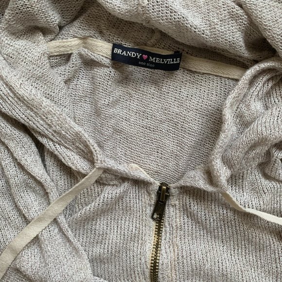 Brandy Melville Cream Hooded Cardigan - Picture 4 of 4